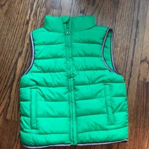 NWT GAP green vest kids sz 6-7